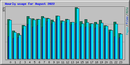 Hourly usage for August 2022