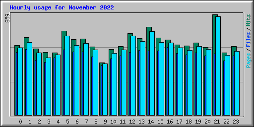 Hourly usage for November 2022